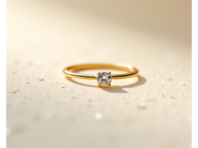 Bague éthique en or recyclé avec un diamant issu d'une source responsable